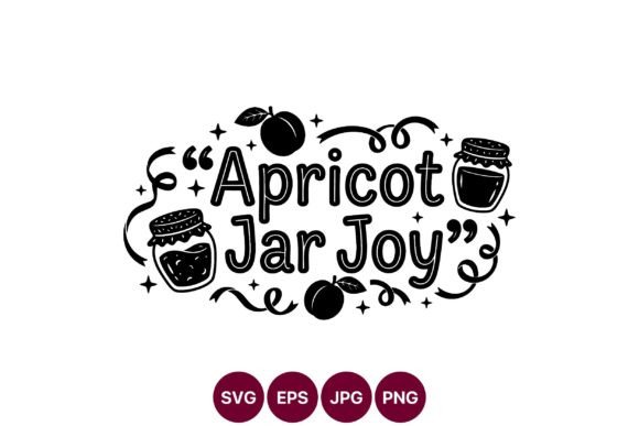 Apricot Jar Joy Vector Art for Real Crafting Projects