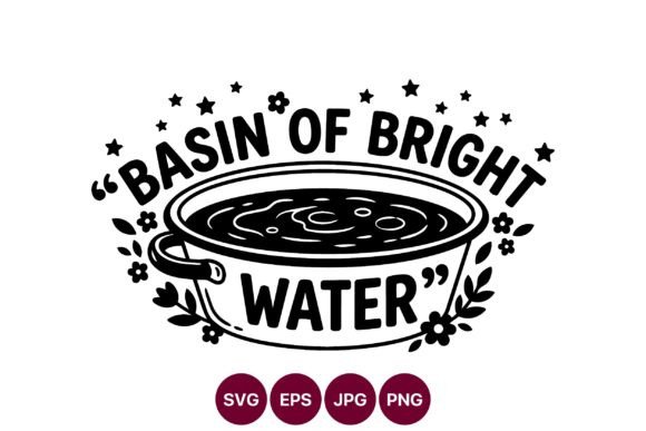 Basin of Bright Water Vector Art: Graphics for Local Business Branding