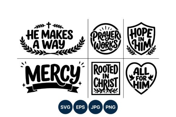 Faith Lettering Collection Black and: Graphics for Creative Projects
