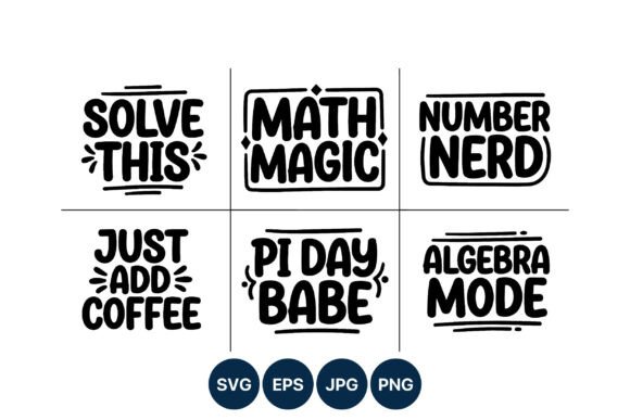 Handwritten Math Phrases Vector Art for Creative Sellers