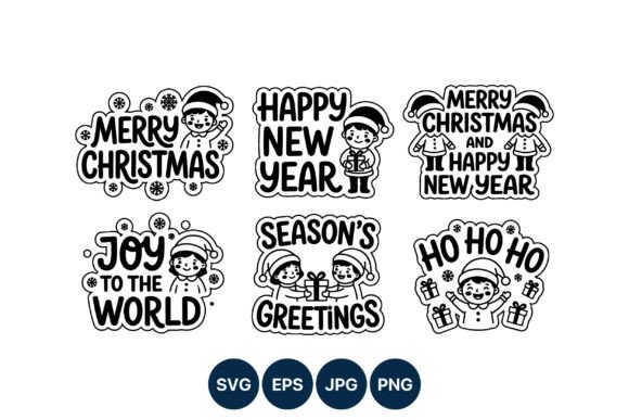 Merry Christmas Happy New Year Elf: A Festive Graphic Design Asset for Crafters