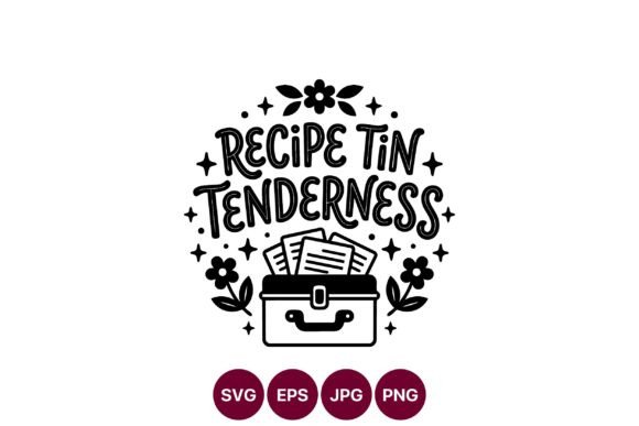 Recipe Tin Tenderness Phrase Vector
