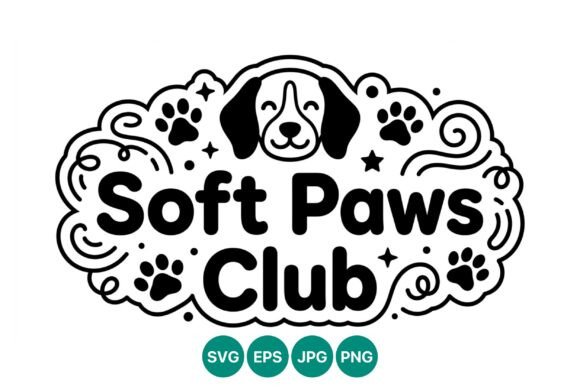 Soft Paws Club Dog Face Vector: Graphics for Whimsical Branding
