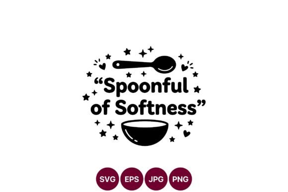 Spoonful of Softness Black and White: A Versatile Graphic Design Asset for Local Business Branding