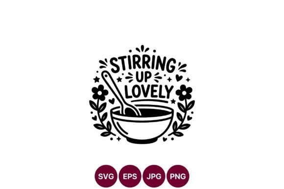 Stirring Up Lovely Bowl Vector Art