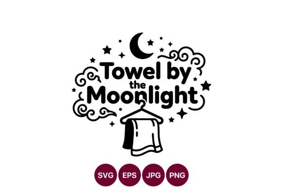 Towel by the Moonlight Vector Art